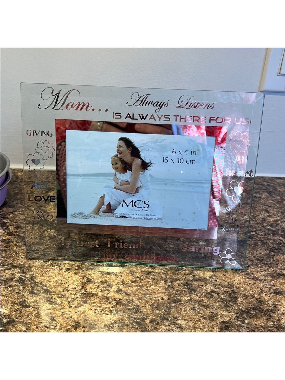 Sweet Expressions Mom 4x6 Clear Glass Picture Frame